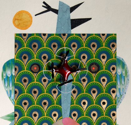 Fallen Angel by Raluca Arnăutu, Collage on Paper