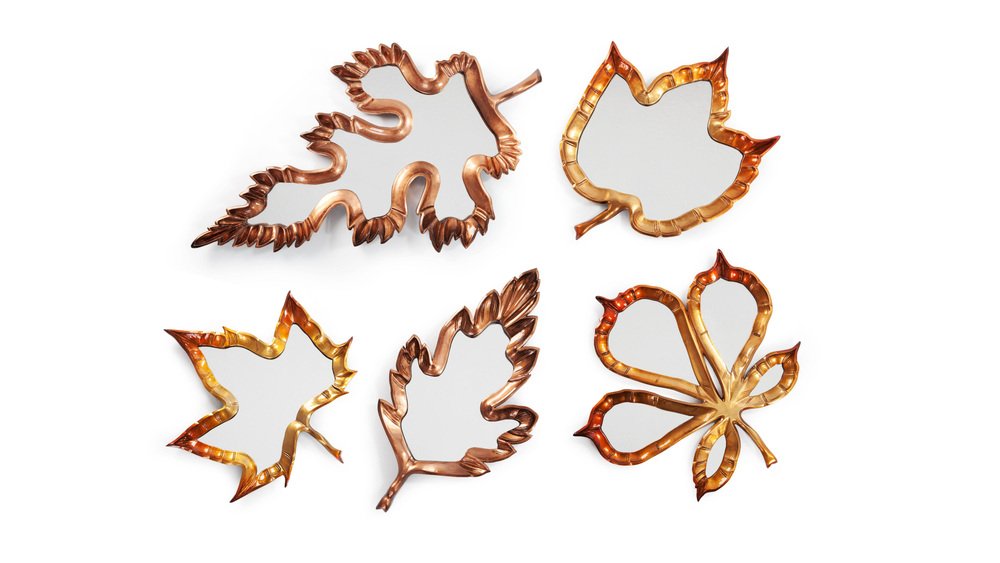 Fallen Leaves Mirrors by InsidherLand, Set of 5