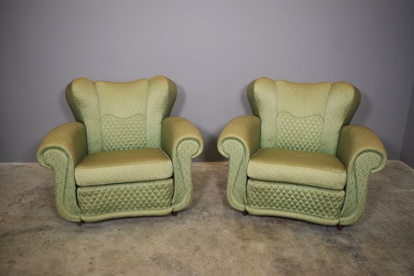 Fan Armchairs in the style of Polo Buffa, 1950s, Set of 2-KNM-1142356