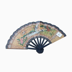 Fan in Straw and Painted Wood, 1940s-EH-1058641