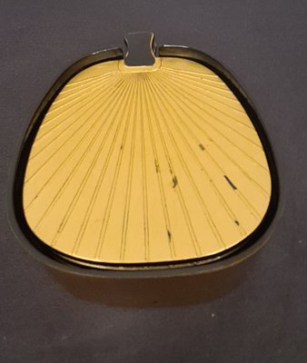 Fan-Shaped Trays in Bakelite and Gold Leaf, 1930s, Set of 9-RPW-1723727