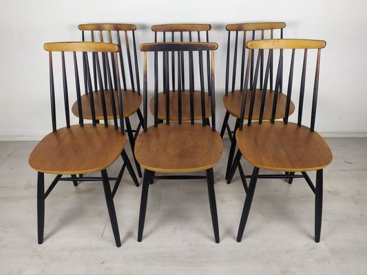 Fannett Dining Chairs by Ilmari Tapiovaara, Set of 6-EAD-1138813