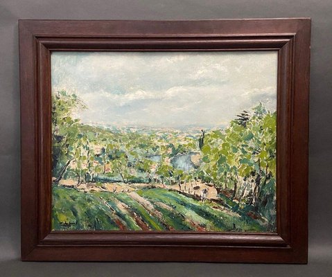 Farmer Landscape with Fields, Oil on Canvas-QKG-2042749