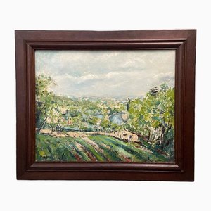 Farmer Landscape with Fields, Oil on Canvas-QKG-2042749