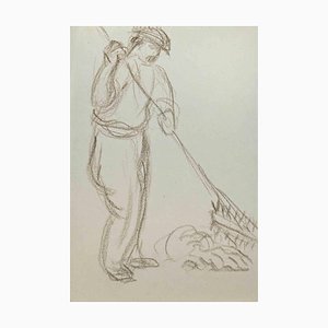 Farmer, Original Drawing, Mid-20th-Century-ZCI-1255939