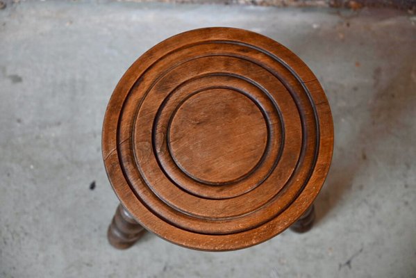 Farmhouse Tripod Stool in Wood, 1960s-AIU-1795647