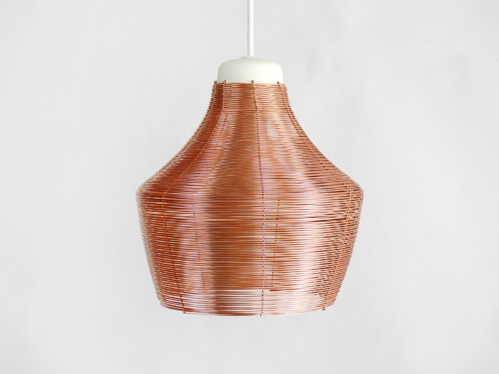 Fat Copper Braided Pendant Lamp by Studio Lorier