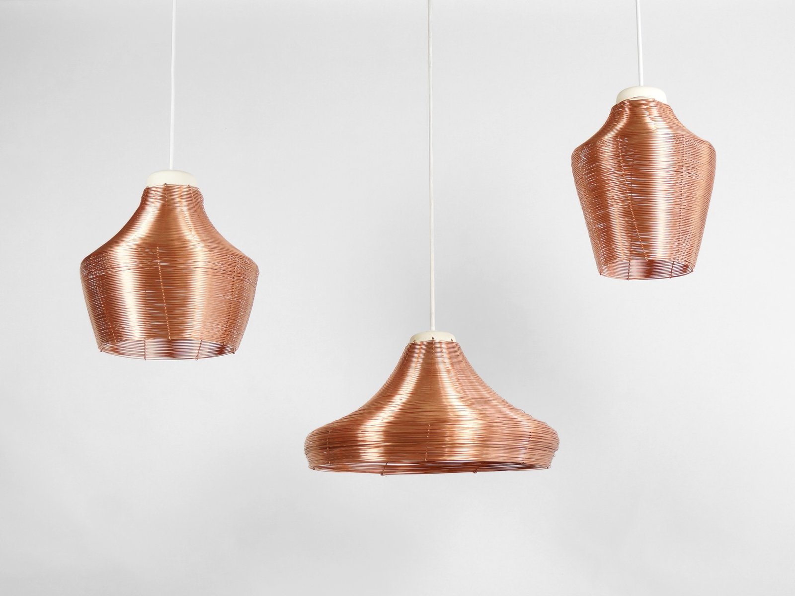 Fat Copper Braided Pendant Lamp by Studio Lorier