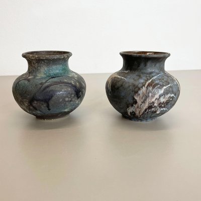 Fat Lava Abstract Pottery Vases by Ruscha, Germany, 1960s, Set of 2-QZ-1134662