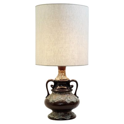 Fat Lava Brown Ceramic Table Lamp-FGA-923347