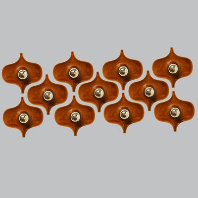 Fat Lava Brown Ceramic Wall Light from Hustadt Keramik, Germany, 1960s-VDW-1719588