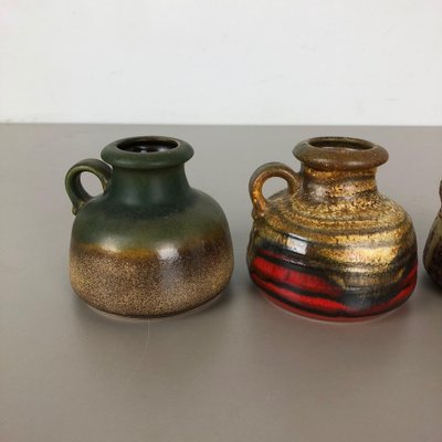 Fat Lava Ceramic 493-10 Vases from Scheurich, Germany, Set of 5-QZ-1053010