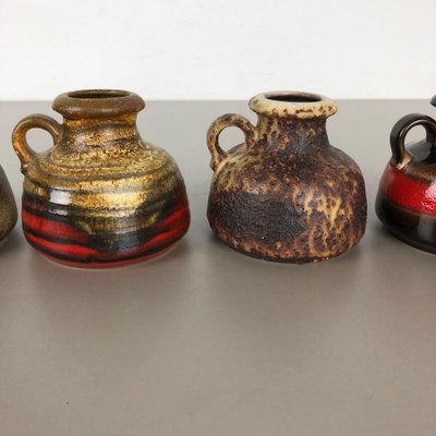 Fat Lava Ceramic 493-10 Vases from Scheurich, Germany, Set of 5-QZ-1053010