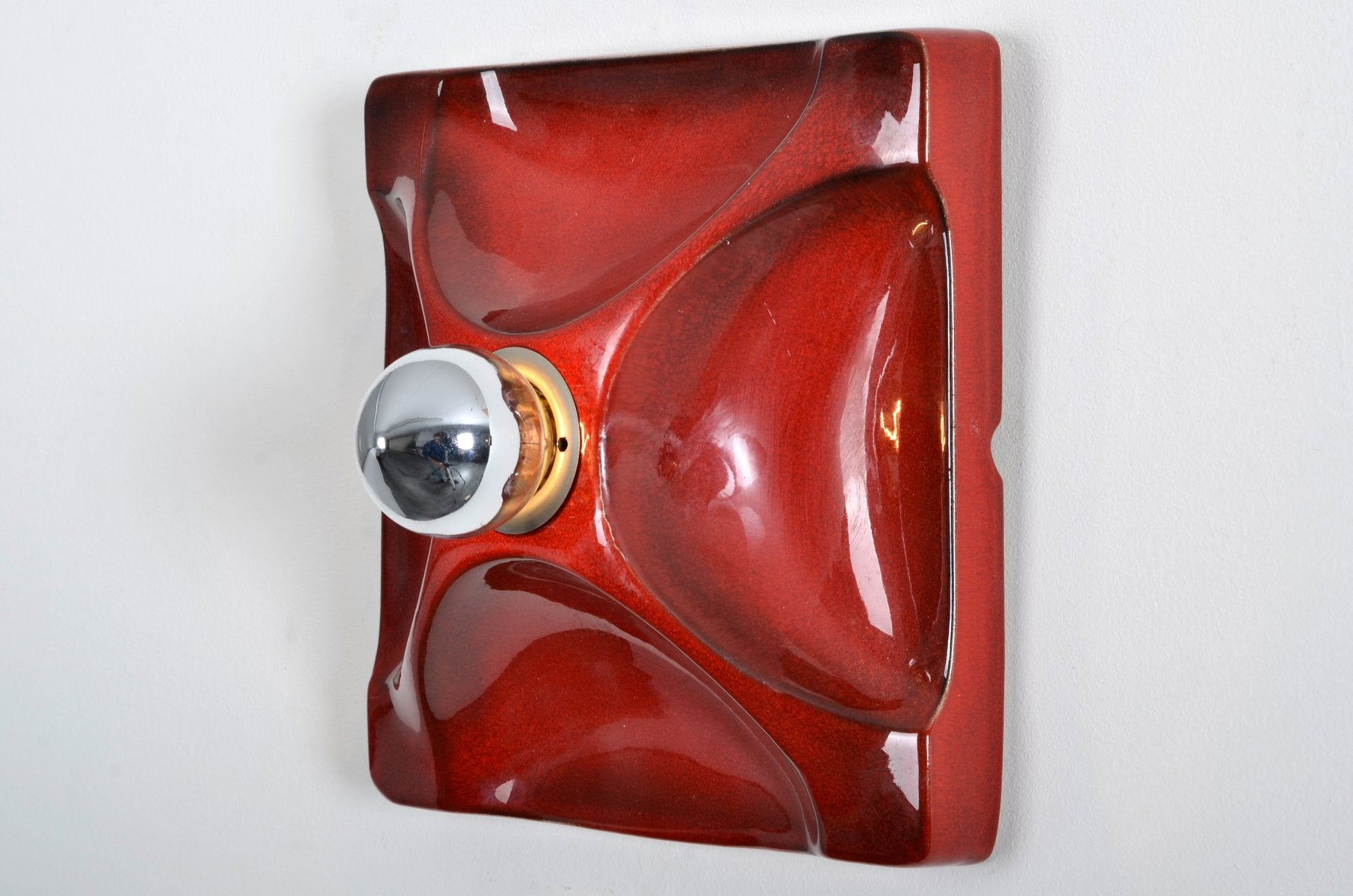 Fat Lava Ceramic Sconce from Hustadt Leuchten, 1970s