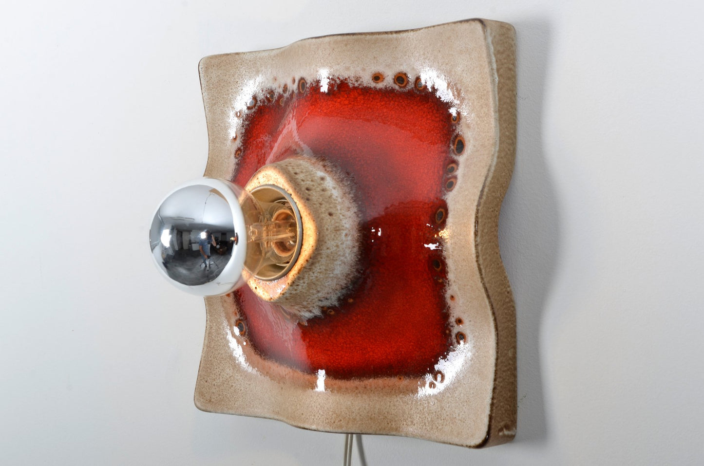 Fat Lava Ceramic Sconce from Hustadt Leuchten, 1970s