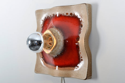 Fat Lava Ceramic Sconce from Hustadt Leuchten, 1970s