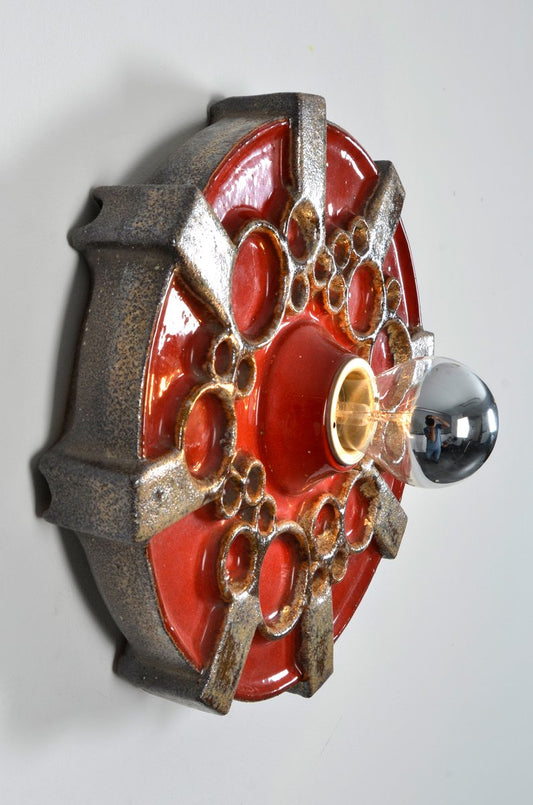 Fat Lava Ceramic Sconce from Hustadt Leuchten, 1970s