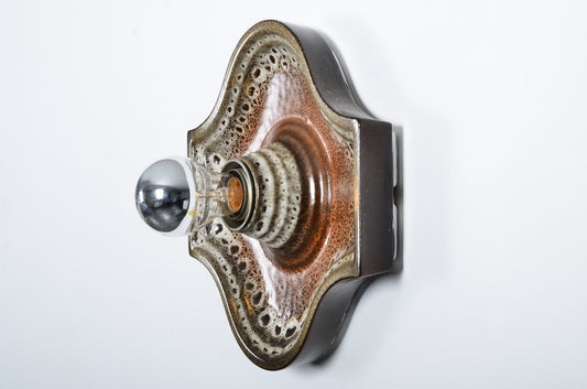 Fat Lava Ceramic Sconce from Hustadt Leuchten, 1970s