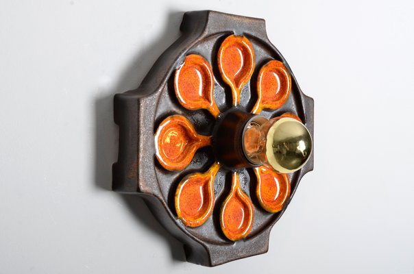 Fat Lava Ceramic Sconce from Hustadt Leuchten, 1970s-IV-743717