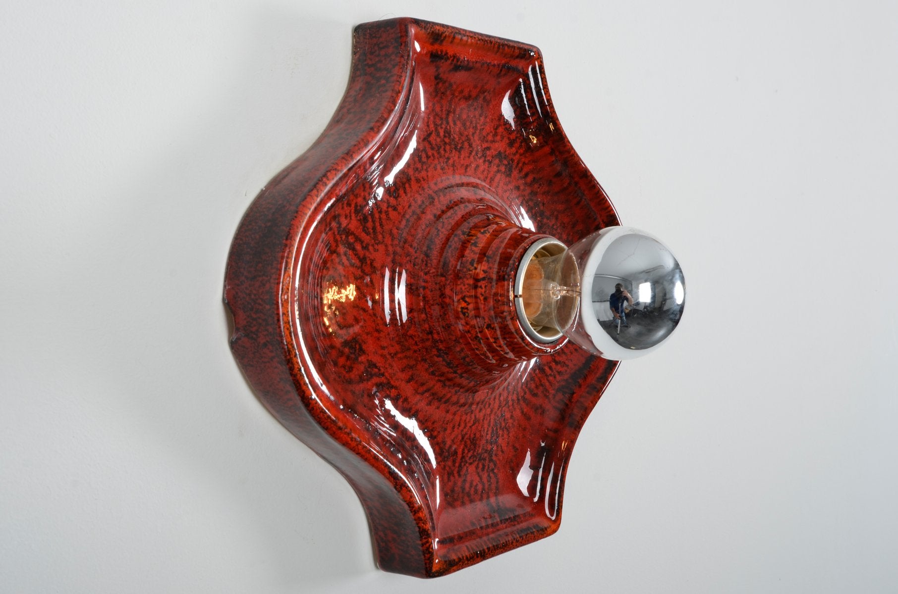 Fat Lava Ceramic Sconce from Hustadt Leuchten, 1970s