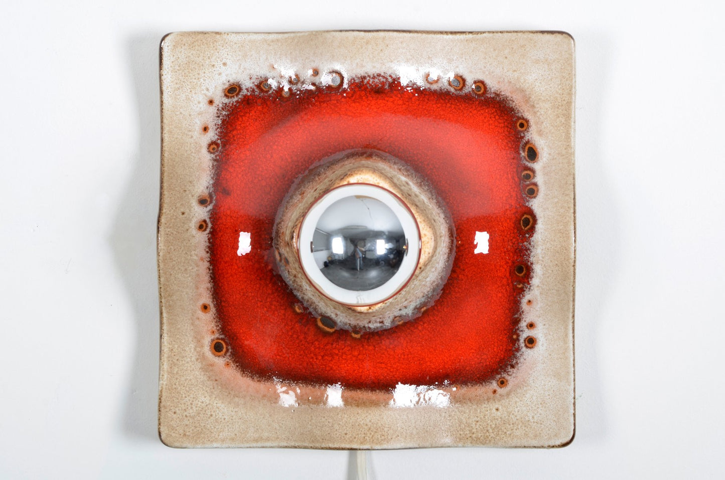 Fat Lava Ceramic Sconce from Hustadt Leuchten, 1970s