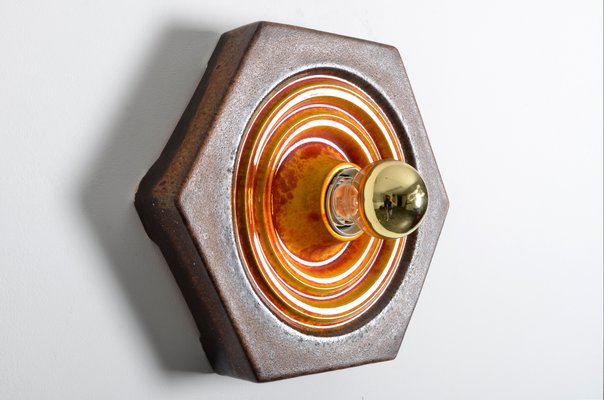 Fat Lava Ceramic Sconce from Pan, 1970s-IV-743706