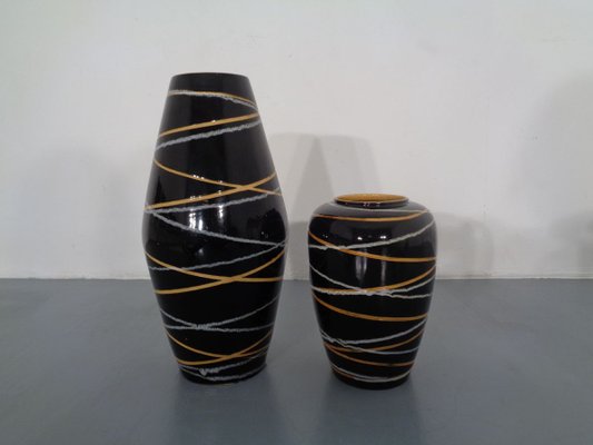 Fat Lava Ceramic Vases from Scheurich, 1960s, Set of 2-RDW-740792