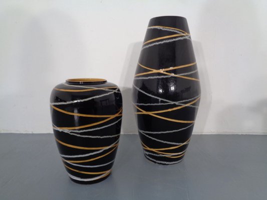 Fat Lava Ceramic Vases from Scheurich, 1960s, Set of 2-RDW-740792