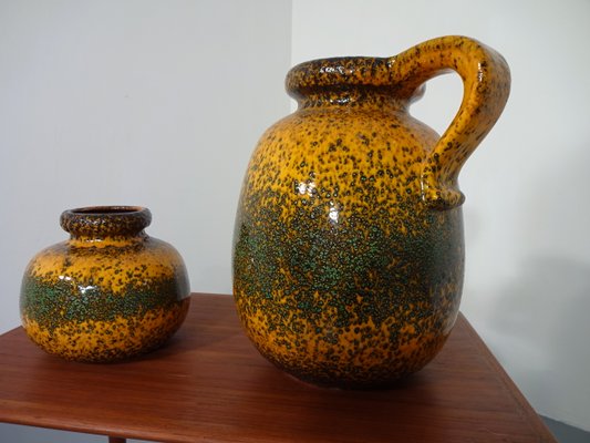 Fat Lava Ceramic Vases from Scheurich, 1970s, Set of 2-RDW-638937