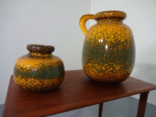 Fat Lava Ceramic Vases from Scheurich, 1970s, Set of 2-RDW-638937