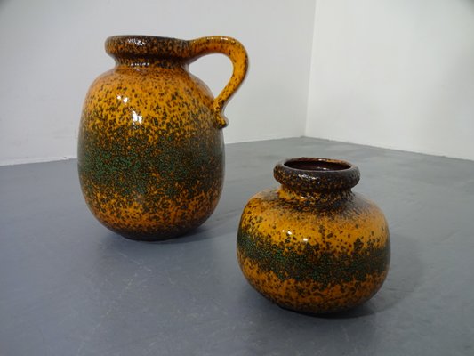 Fat Lava Ceramic Vases from Scheurich, 1970s, Set of 2-RDW-638937