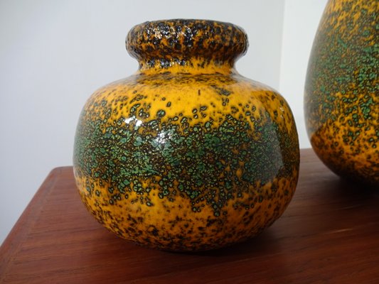 Fat Lava Ceramic Vases from Scheurich, 1970s, Set of 2-RDW-638937