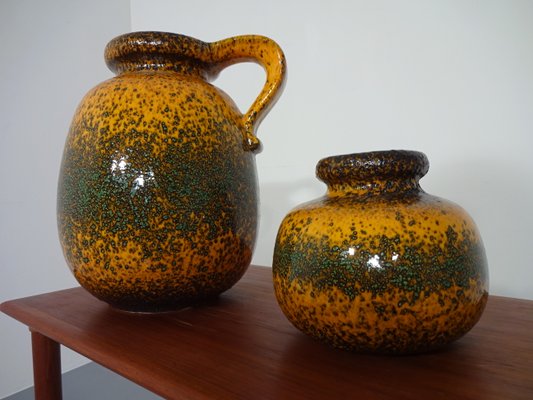 Fat Lava Ceramic Vases from Scheurich, 1970s, Set of 2-RDW-638937