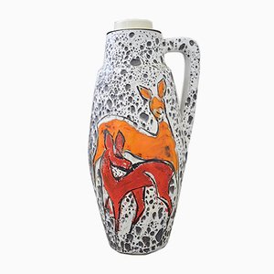 Fat Lava Floor Lamp with Deer from Scheurich Keramik, 1960s-OV-654050