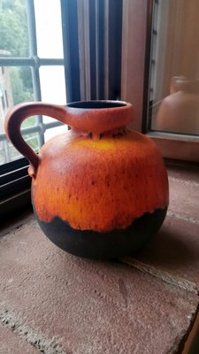 Fat Lava German Jug with Colored and Glazed Ceramic Handle, 1968-QRS-1719142