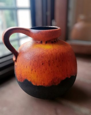 Fat Lava German Jug with Colored and Glazed Ceramic Handle, 1968-QRS-1719142