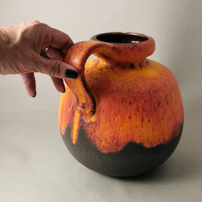 Fat Lava German Jug with Colored and Glazed Ceramic Handle, 1968-QRS-1719142