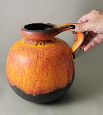 Fat Lava German Jug with Colored and Glazed Ceramic Handle, 1968-QRS-1719142