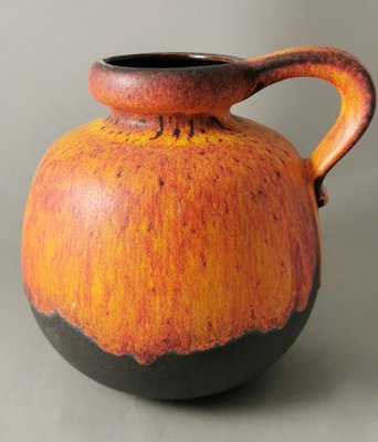 Fat Lava German Jug with Colored and Glazed Ceramic Handle, 1968-QRS-1719142