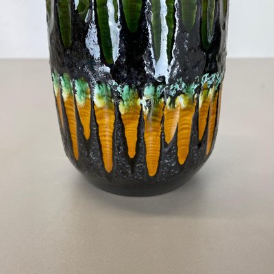 Fat Lava Multi-Color Vases from Scheurich, Germany, 1970s, Set of 2-QZ-1437217