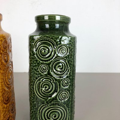 Fat Lava Pottery Jura 282-26 Vases from Scheurich, Germany, 1970s, Set of 2-QZ-1153032