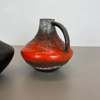 Fat Lava Pottery Vases by Heinz Siery for Carstens Tönnieshof, Germany, 1970s, Set of 2-QZ-1134659