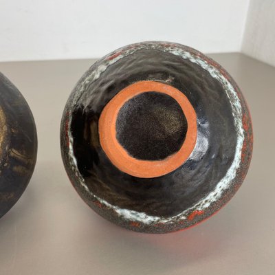 Fat Lava Pottery Vases by Heinz Siery for Carstens Tönnieshof, Germany, 1970s, Set of 2-QZ-1134659