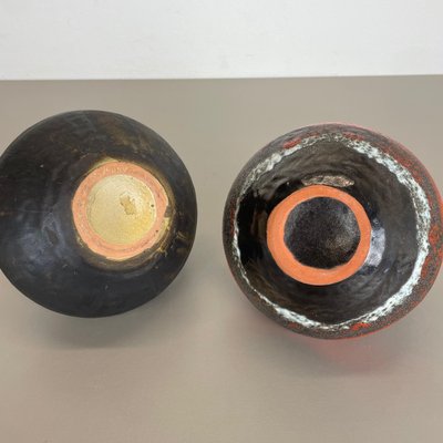 Fat Lava Pottery Vases by Heinz Siery for Carstens Tönnieshof, Germany, 1970s, Set of 2-QZ-1134659