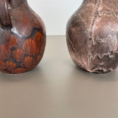 Fat Lava Pottery Vases by Ruscha, Germany, 1960s, Set of 2-QZ-1153795