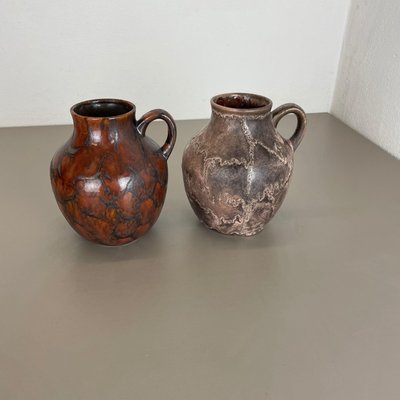 Fat Lava Pottery Vases by Ruscha, Germany, 1960s, Set of 2-QZ-1153795