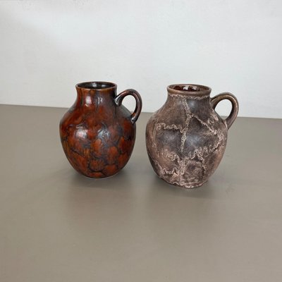 Fat Lava Pottery Vases by Ruscha, Germany, 1960s, Set of 2-QZ-1153795