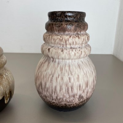 Fat Lava Pottery Vases by Scheurich, 1970s, Set of 2-QZ-1143203