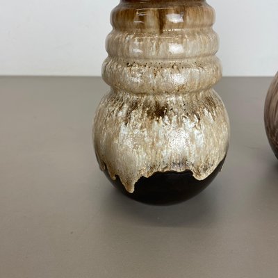 Fat Lava Pottery Vases by Scheurich, 1970s, Set of 2-QZ-1143203