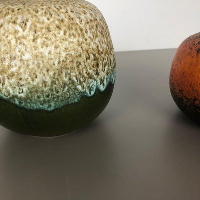 Fat Lava Pottery Vases from Scheurich, Germany, 1970s, Set of 2-QZ-1153029